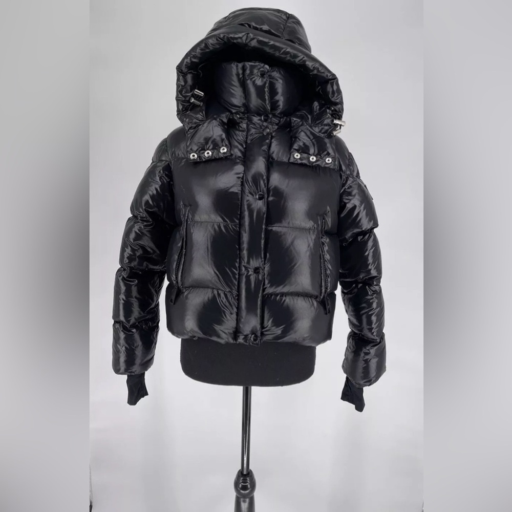 Sam. New York Puffer Jacket Coat Black Full Zip Women’s Size XS